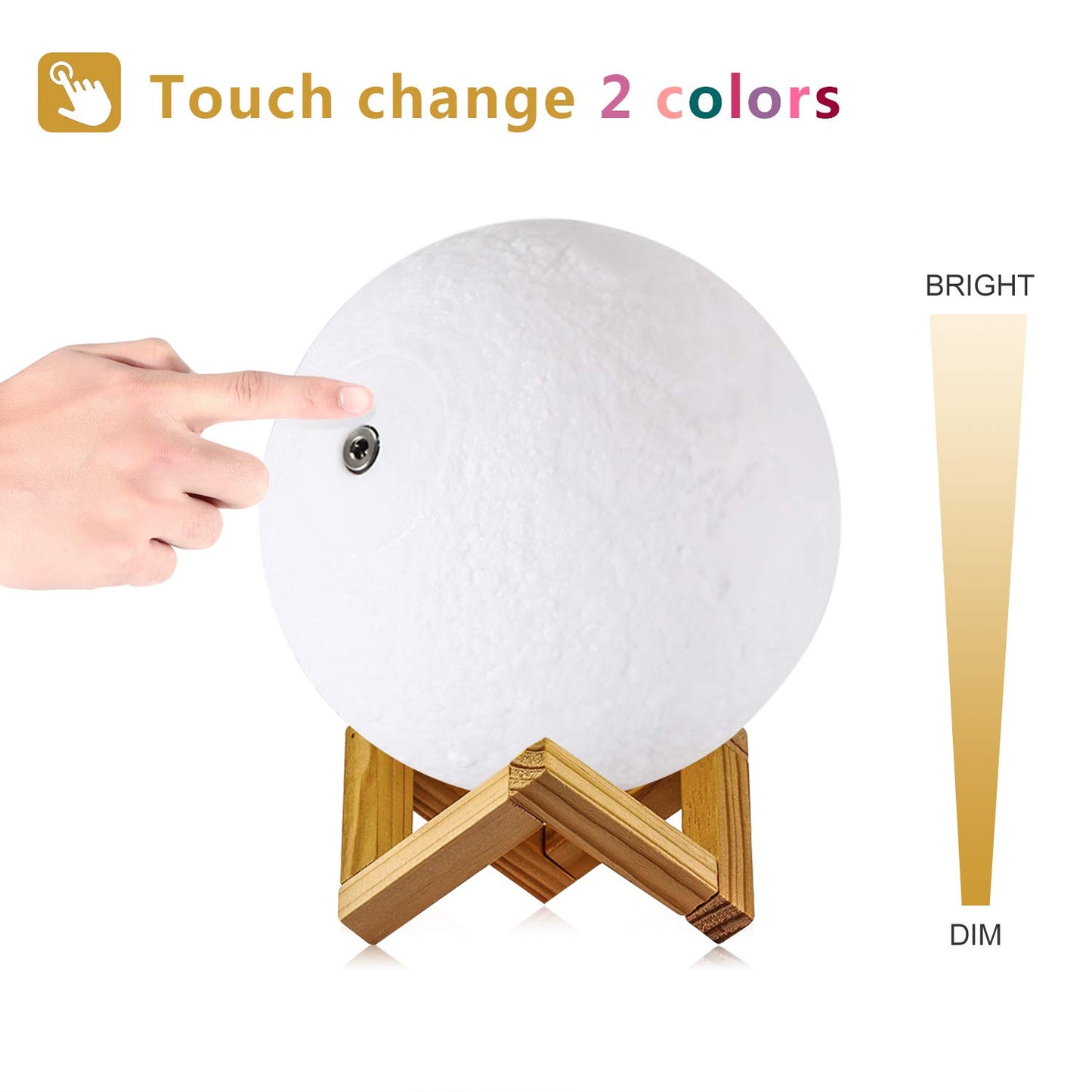 3D Moon Night Light LED Table Lamp