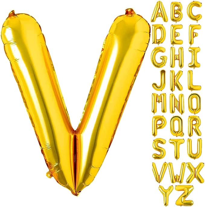 Alphabet Gold Foil Balloons (Letter A to Z)