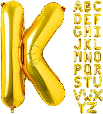 Alphabet Gold Foil Balloons (Letter A to Z)