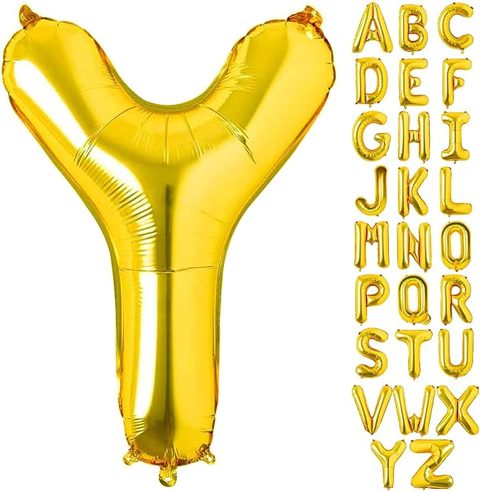 Alphabet Gold Foil Balloons (Letter A to Z)