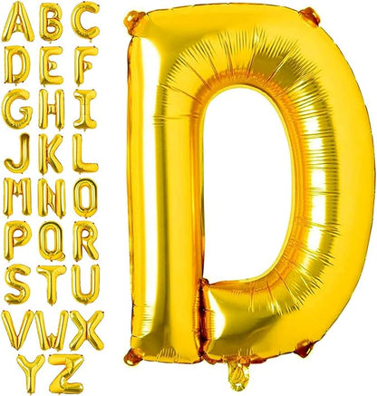 Alphabet Gold Foil Balloons (Letter A to Z)