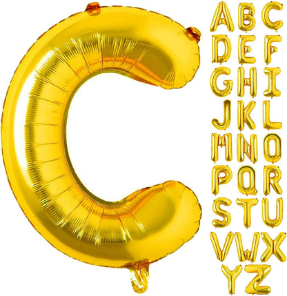 Alphabet Gold Foil Balloons (Letter A to Z)