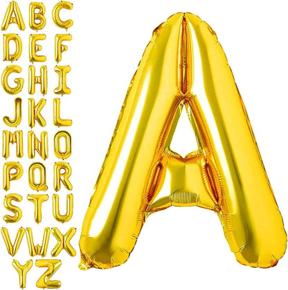 Alphabet Gold Foil Balloons (Letter A to Z)