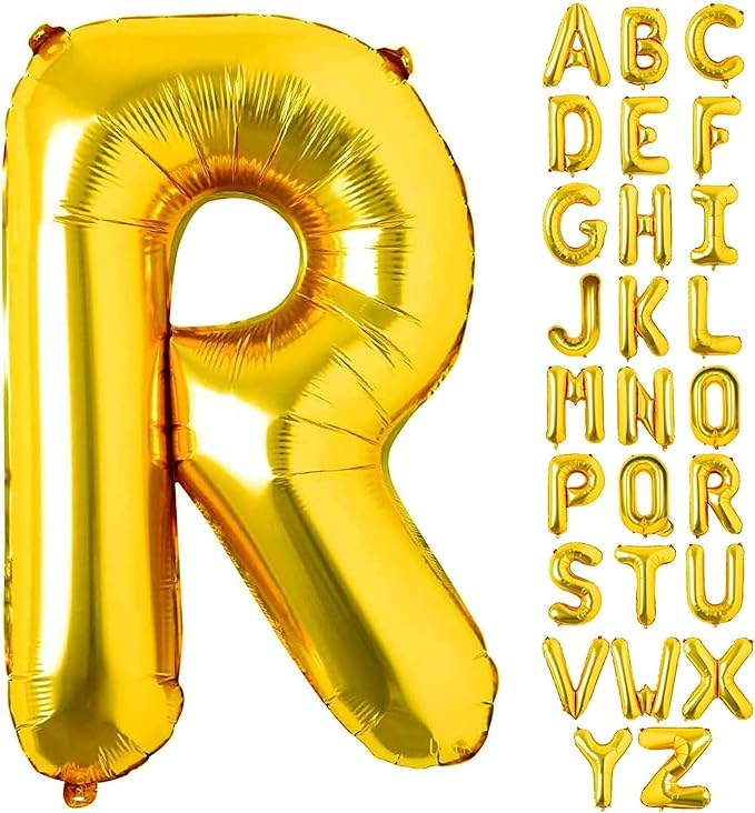 Alphabet Gold Foil Balloons (Letter A to Z)