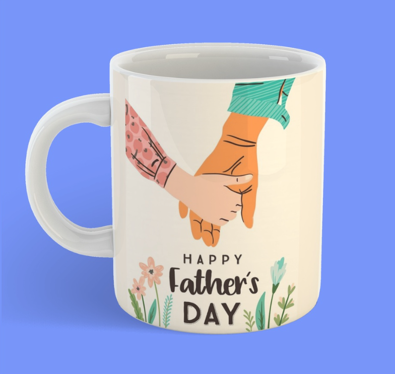 Mug with Fathers Day Hands