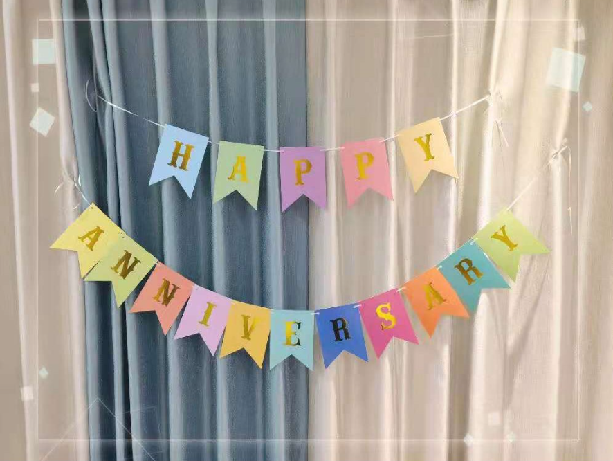 Happy Anniversary Cardboard with String