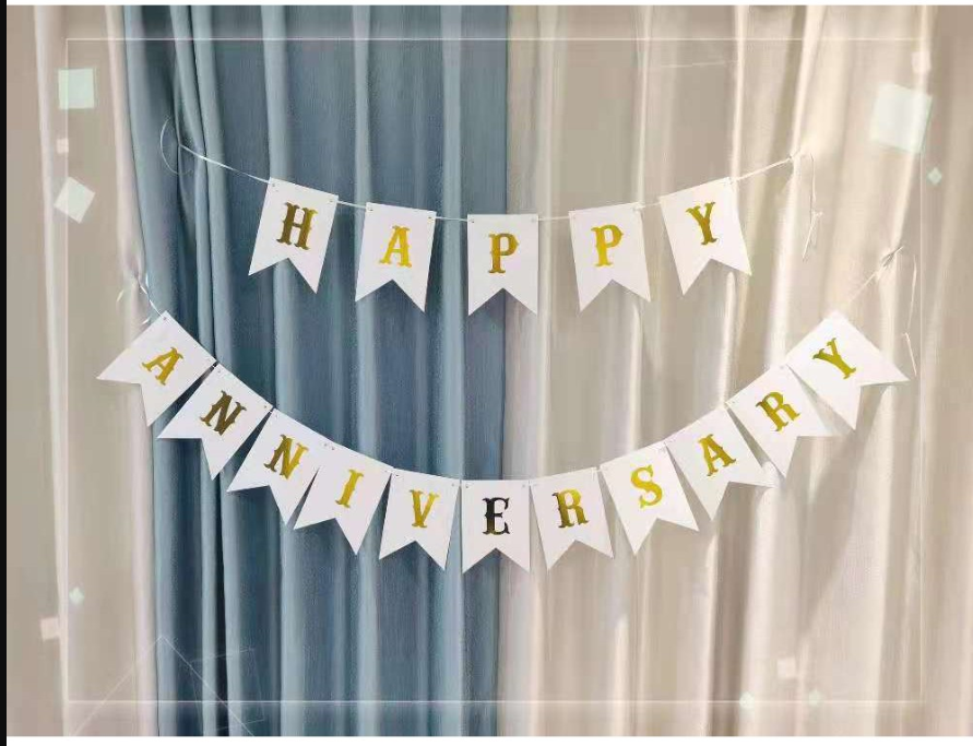 Happy Anniversary Cardboard with String