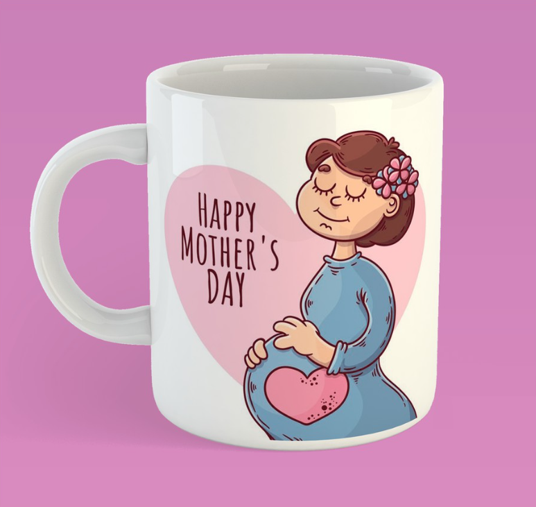 Happy Mothers Day Pregnant Mug