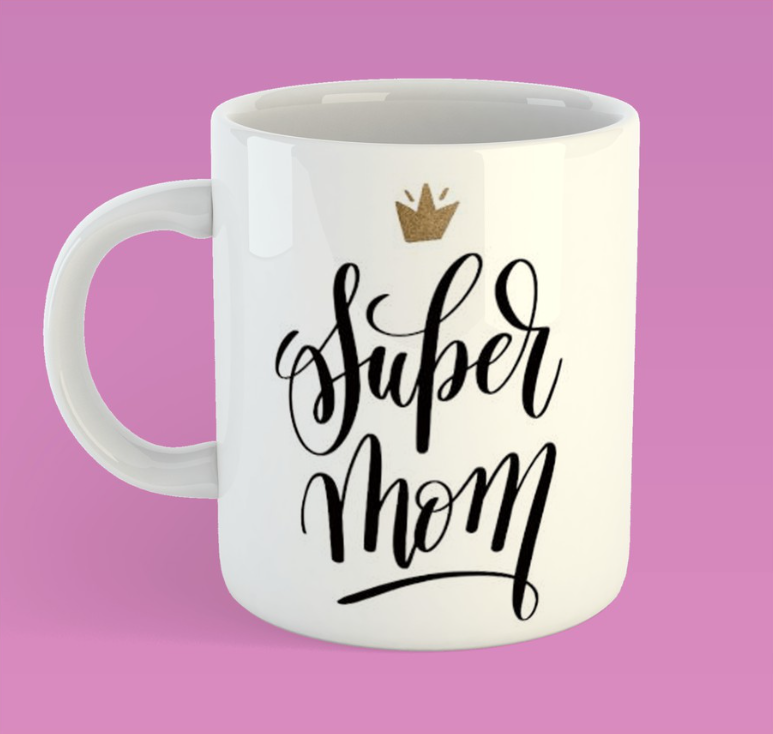 Mug with "Super Mom" Design